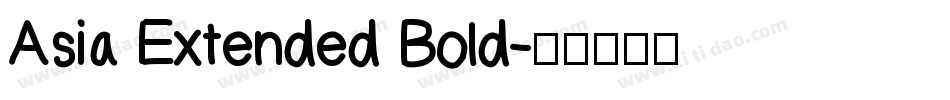 Asia Extended Bold字体转换